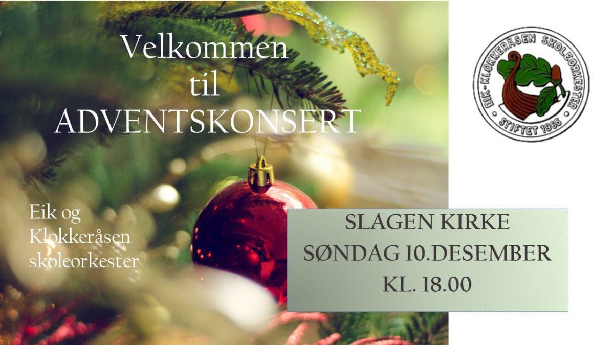Velkommen til adventskonsert